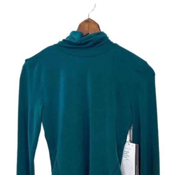 LULULEMON Wundermost Ultra-Soft Nulu Turtleneck Bodysuit Storm Teal NWT - Picture 5 of 8